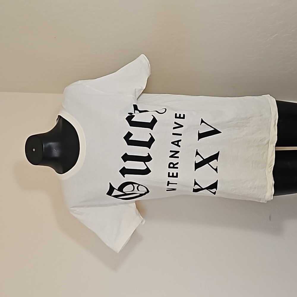 Gucci Guccy XXV White Black Cream Tee Short Sleeve Shirt Top Blouse Sz. S